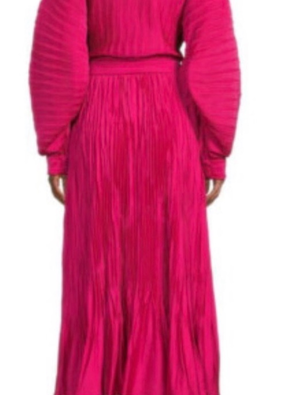 Jonathan Simkhai Pleated Maxi Dress in Fuchsia Pink
